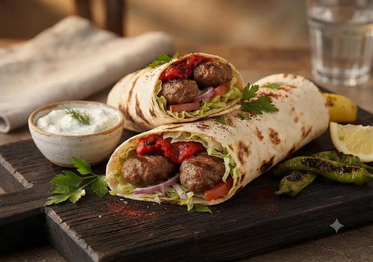 KÖFTE WRAP=830 kcal